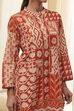 Rust Pure Cotton Printed Kurta Set image number 1