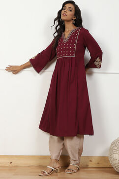 Beige Polyester Palazzo Pants image number 0