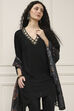 Black Viscose Rayon Relaxed Solid Suit Set image number 6