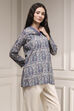Maroon Black Polyester Straight Printed Kurta image number 4