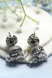 Navy Brass Jhumka image number 2
