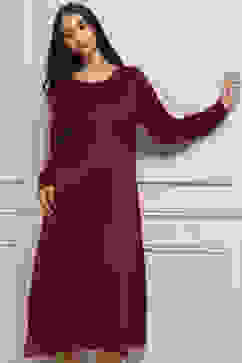 Berry Acrylic Straight Yarndyed Kurta image number 0