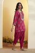 Green Viscose Rayon Straight Kurta Pants Set image number 4