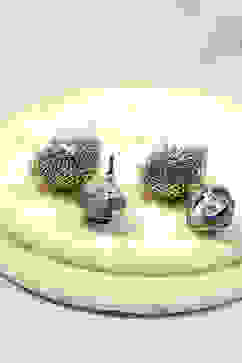 Navy Brass Jhumka image number 2