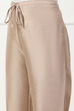 Beige Solid Mid-Rise Straight Palazzo image number 1