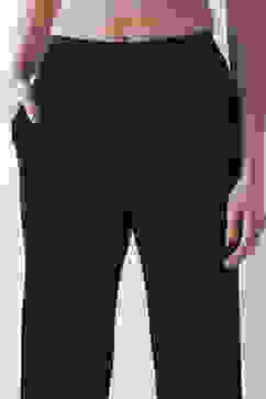 Black Solid Wide Leg Pants image number 1