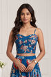 Blue Viscose Rayon Printed Lehenga Set image number 1