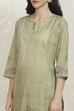 Green Cotton Unstitched Suit Set image number 2