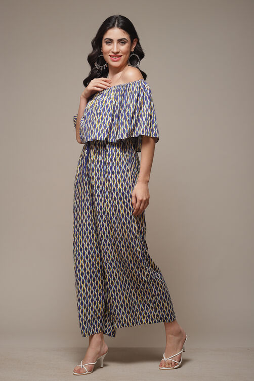 Pink LIVA Printed Jumpsuit image number 3