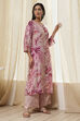 Pink Modal Floral Printed Straight Kurta Set image number 0