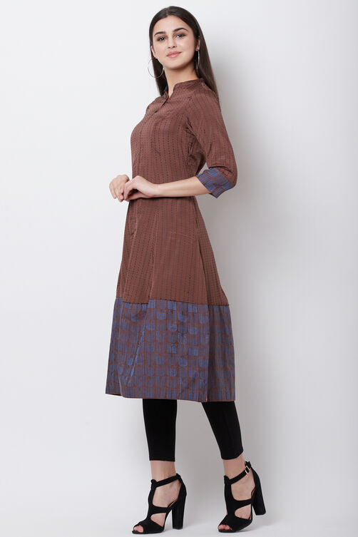 Green Art Silk Front Open Yarndyed Kurta image number 2
