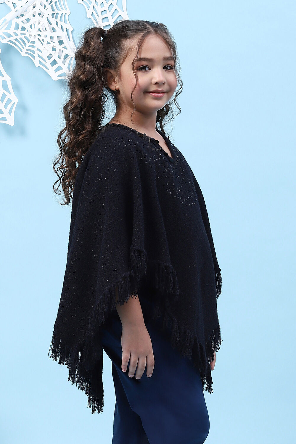 Black Nylon Yarndyed Top image number 3