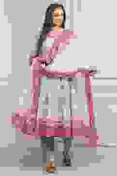 Turquoise Cotton Kalidar Suit Set image number 0