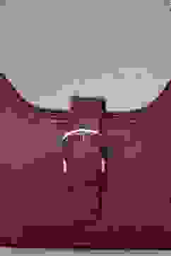 Maroon PU Shoulder Bag image number 6