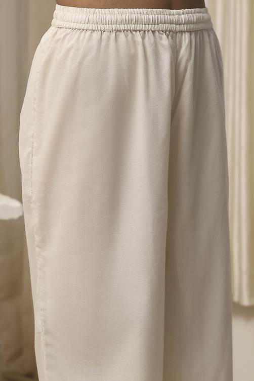 Fuchsia Cotton Printed Gathered Suit Set image number 2