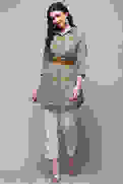 Olive Cotton Straight Kurta image number 0