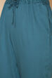 Teal Cotton Silk Straight Kurta Pant Suit Set image number 3