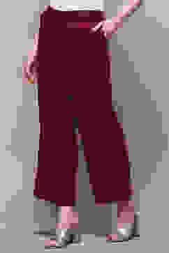 Maroon Cotton Relaxed Pant image number 2