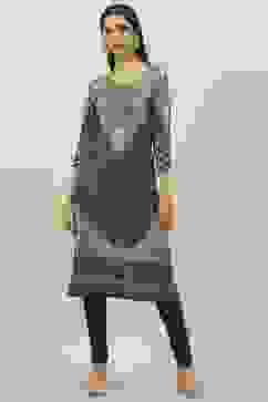 Black Cotton Blend Churidar image number 5