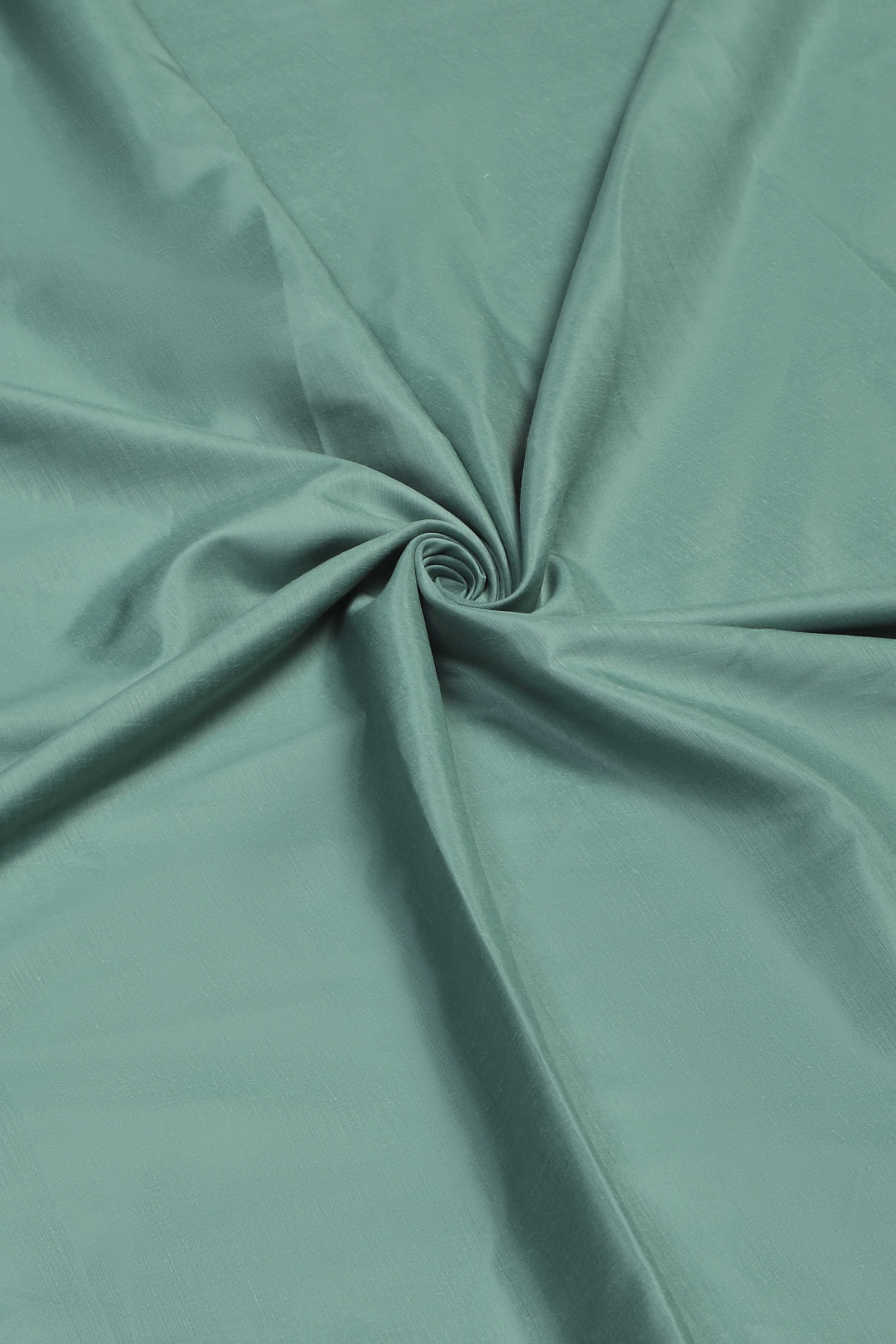 Teal Chanderi Unstitched Suit Set image number 2