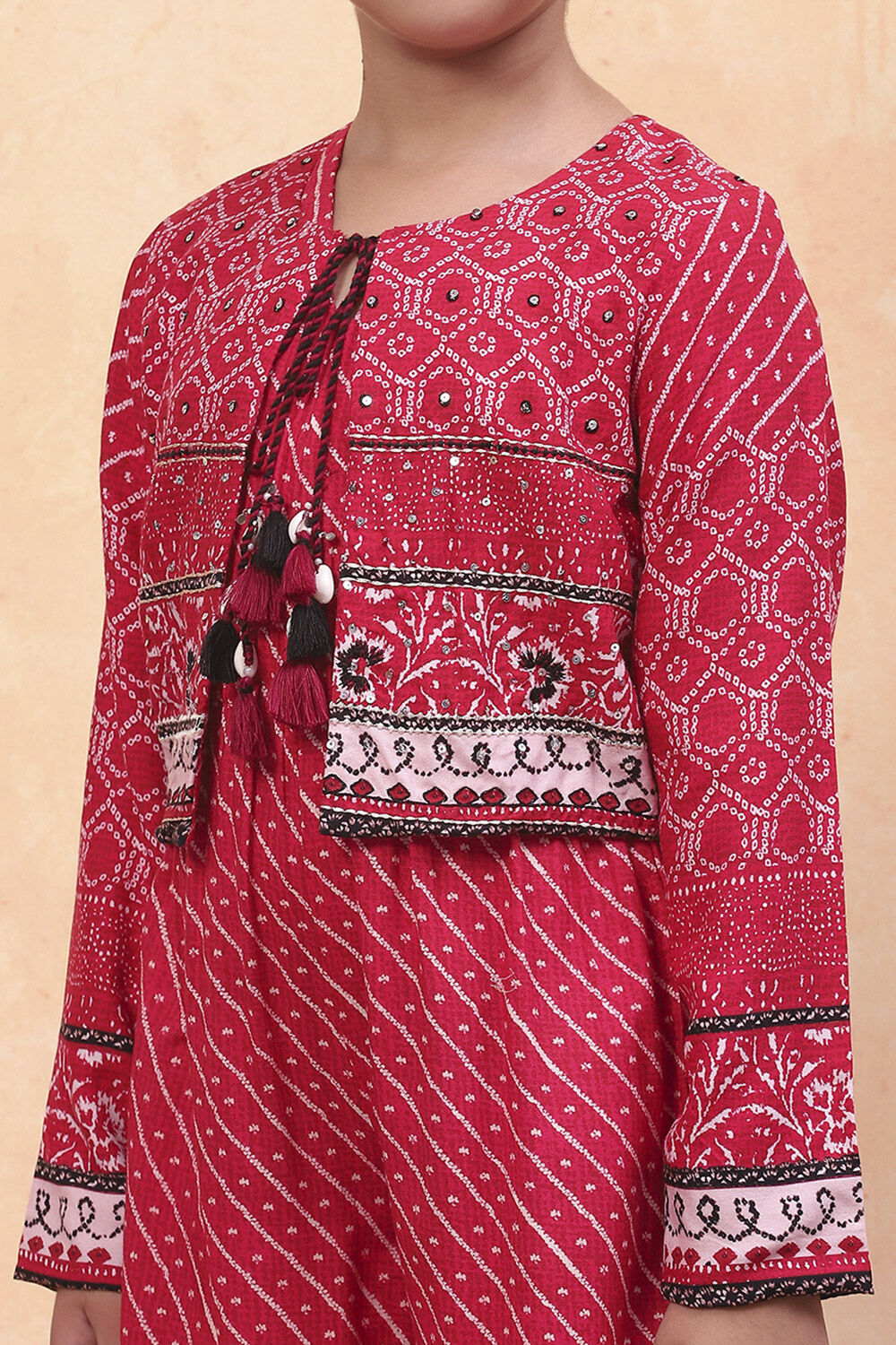 Red Rayon Straight Dress image number 1