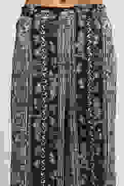 Black Viscose Rayon Straight Printed Kurta Pants Set image number 2