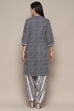 Red Modal Straight Kurta Cross Yoke Salwar Suit Set image number 4