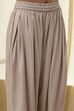Beige Solid Straight Palazzos image number 1
