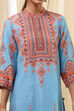 Dull Blue Printed Straight Suit Set image number 1
