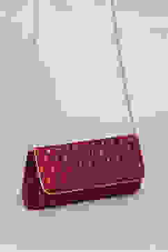 Dark Red Polycotton Handbag image number 4