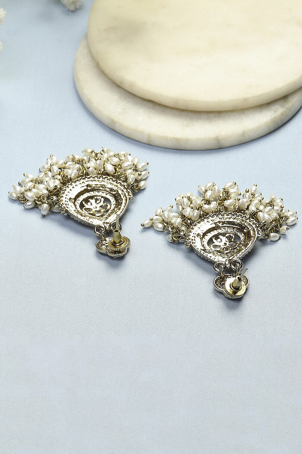 White Alloy Drop & Danglers image number 2