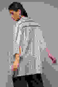 Chambery Blue LIVA Blend Straight Printed Top image number 2