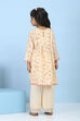 Peach Cotton Printed A-Line Suit Set image number 4