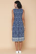 Blue Cotton Printed Kurta Dress image number 6
