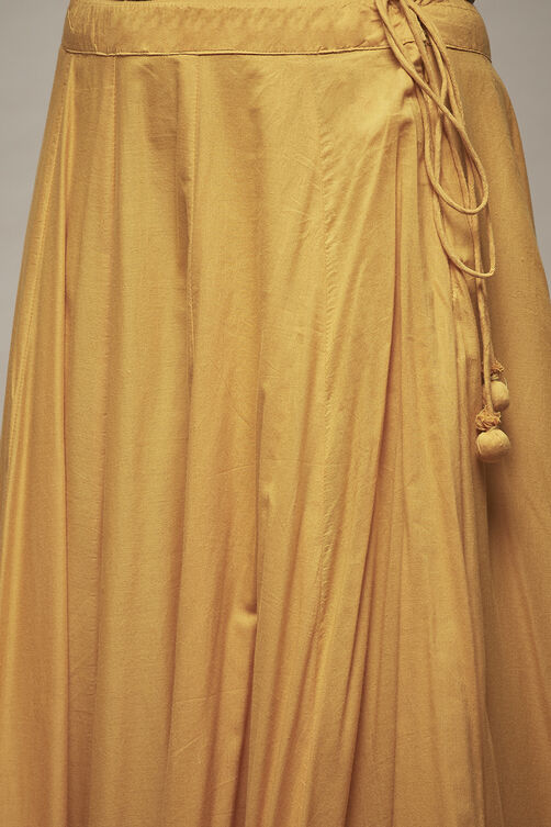 Mustard Cotton Anarkali Suit Set image number 7