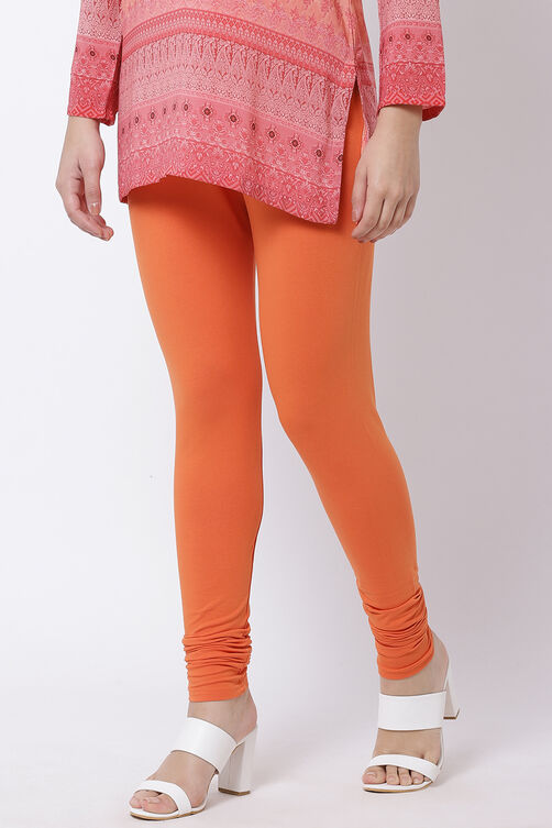 Fuschia Cotton Blend Solid Churidar image number 2