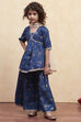 Blush Pink Polyester Peplum Lehenga Set image number 3