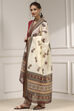 Mustard Cotton Modal Digital Print Unstitched Suit Set image number 4