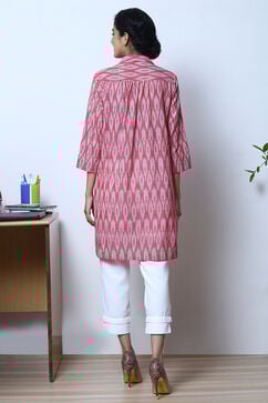 Red Cotton Short Yarndyed Kurti image number 6