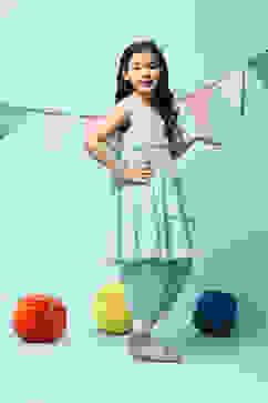 Mint Green Cotton Tiered Kurta Salwar 2 Piece Set image number 5