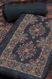 Grey Chanderi Rajasthani Print Unstitched Suit Set image number 1