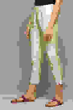 Beige Viscose Narrow Pant image number 2