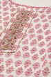 White Cotton Unstitched Suit Set image number 2
