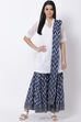 White Cotton Chikankari Kurta Garara Suit Set image number 0