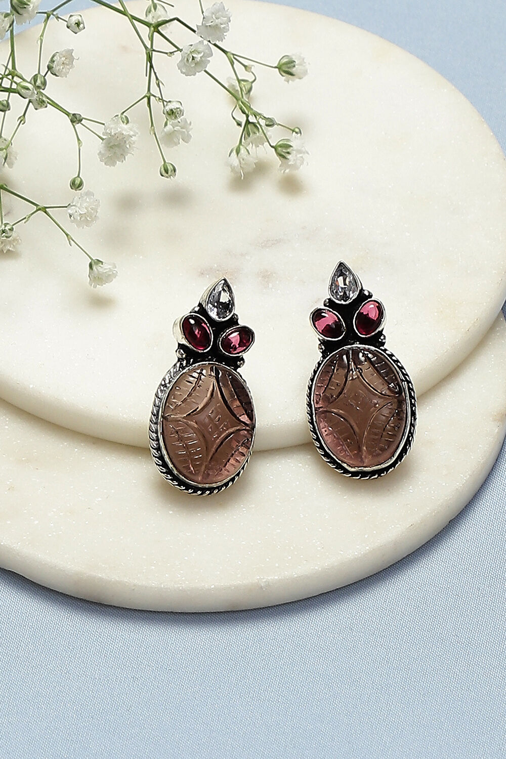 Brown Brass Earrings image number 0