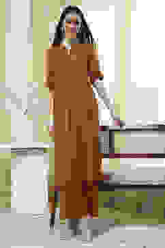 Brown Solid Straight Kurta Set image number 0