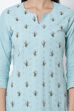 Sea Green Cotton Straight Kurta Palazzo Suit Set image number 1