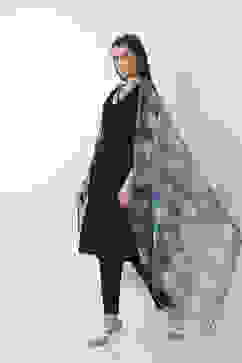 Navy Cotton Dupatta image number 0