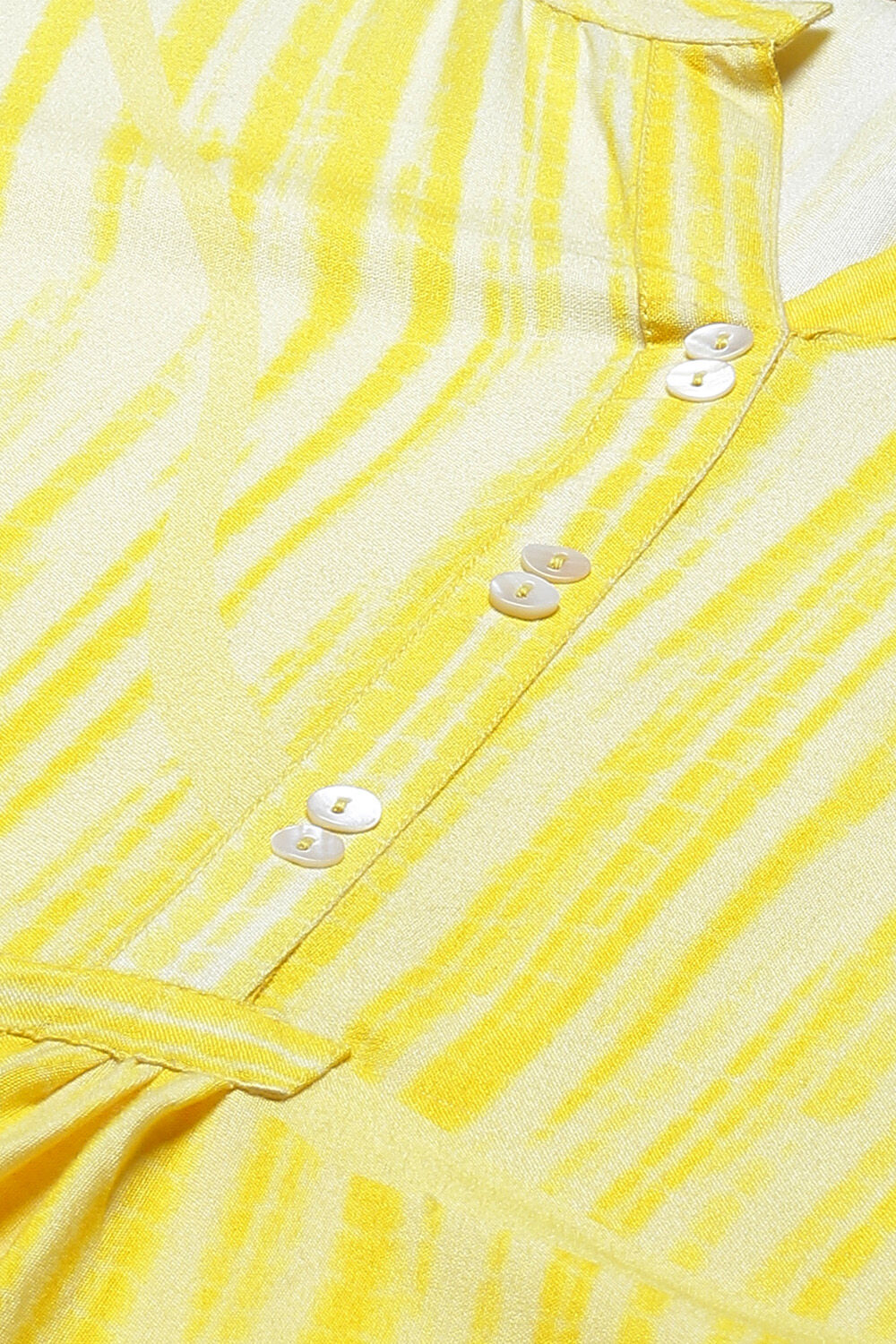 Yellow LIVA Straight Printed Kurta image number 1