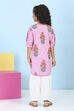 Pink Cotton Printed Straight Suit Set image number 5